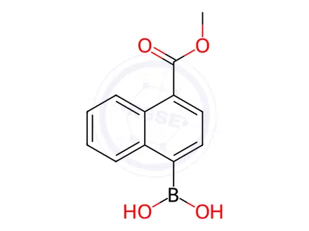 Chemical structure of 4-(Methoxycarbonyl)naphthalene-1-boronic acid