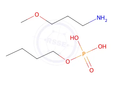 Chemical structure of butyl dihydrogen phosphate, compound with 3-methoxypropylamine