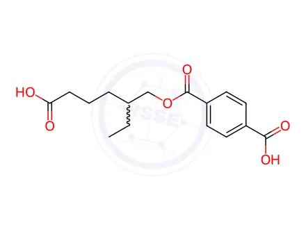 Chemical structure of Mono-2-ethyl-5-carboxypentyl Terephthalate (MECPTP)