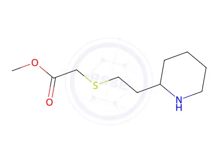 Chemical structure of Methyl 2-((2-(piperidin-2-yl)ethyl)thio)acetate