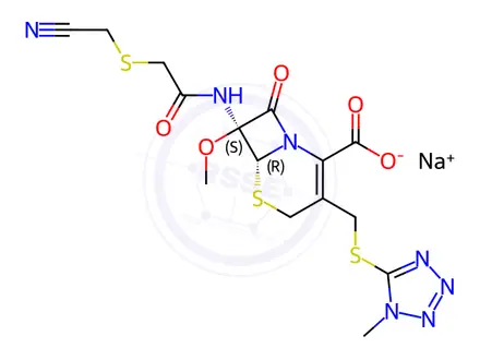 Chemical structure of Cefmetazole sodium