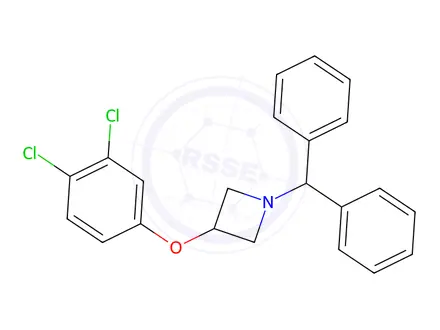 Chemical structure of 3-(3,4-DICHLOROPHENOXY)-1-(DIPHENYLMETHYL)AZETIDINE