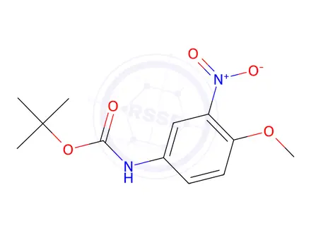 Chemical structure of tert-Butyl (4-methoxy-3-nitrophenyl)carbamate