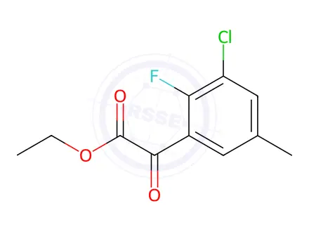 Chemical structure of Ethyl 3-chloro-2-fluoro-5-methyl-α-oxobenzeneacetate