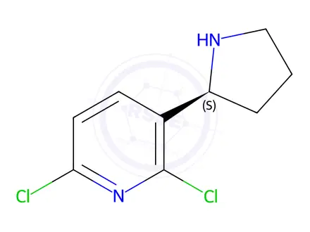 Chemical structure of 3-((2S)PYRROLIDIN-2-YL)-2,6-DICHLOROPYRIDINE