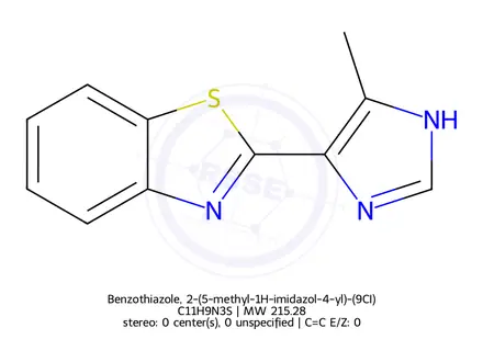 Chemical structure of Benzothiazole, 2-(5-methyl-1H-imidazol-4-yl)-(9CI)