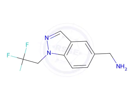 Chemical structure of (1-(2,2,2-Trifluoroethyl)-1H-indazol-5-yl)methanamine