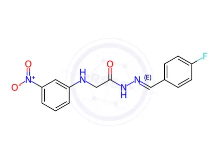 Chemical structure of N'-[(1E)-(4-Fluorophenyl)methylidene]-2-[(3-nitrophenyl)amino]acetohydrazide