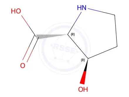 Chemical structure of trans-3-Hydroxypyrrolidine-2-carboxylic acid
