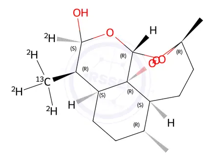 Chemical structure of Dihydro Artemisinin-13C,d4