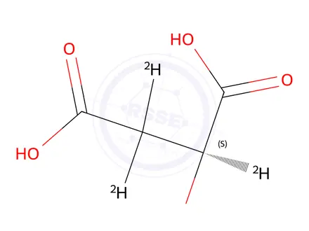 Chemical structure of (S)-(-)-Malic-2, 3, 3-d3 Acid