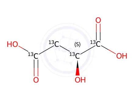 Chemical structure of L-(-)-Malic Acid-13C4
