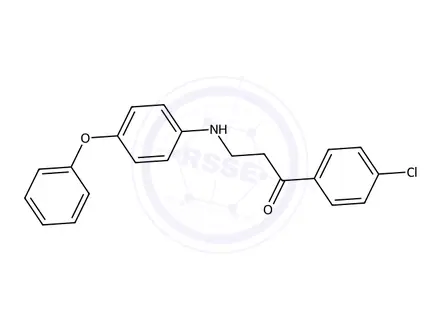 Chemical structure of 1-(4-Chlorophenyl)-3-((4-phenoxyphenyl)amino)propan-1-one