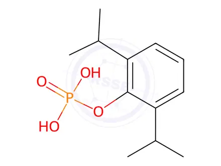 Chemical structure of 2,6-diisopropylphenyl dihydrogen phosphate