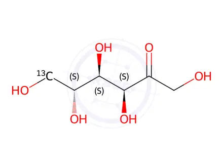 Chemical structure of D-Fructose-6 13C