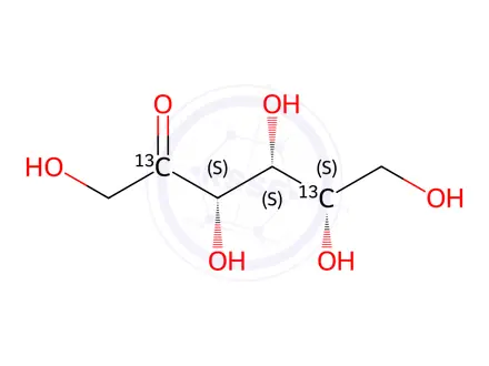 Chemical structure of D-Fructose-2,5-13C2