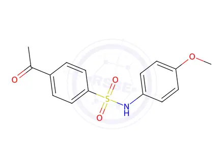 Chemical structure of 4-Acetyl-N-(4-methoxyphenyl)benzene-1-sulfonamide
