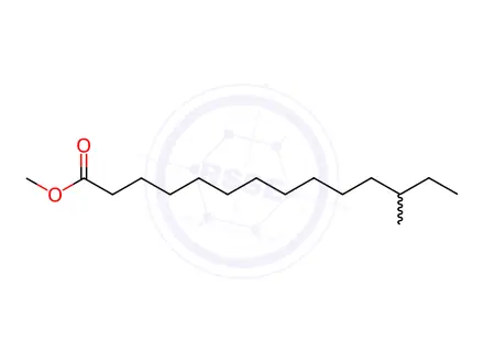 Chemical structure of 12-Methyltetradecanoic acid methyl ester