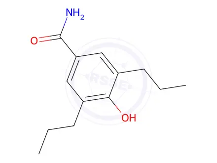 Chemical structure of 3,5-Dipropyl-4-hydroxybenzamide