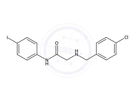 Chemical structure of 2-((4-Chlorobenzyl)amino)-N-(4-iodophenyl)acetamide