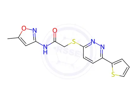 Chemical structure of N-(5-Methylisoxazol-3-yl)-2-((6-(thiophen-2-yl)pyridazin-3-yl)thio)acetamide