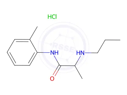 Chemical structure of Prilocaine Hydrochloride