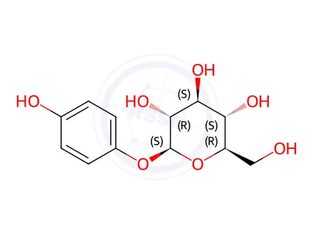Chemical structure of β-Arbutin in methanol
