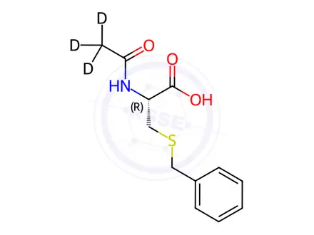 Chemical structure of N-(Acetyl-d3)-S-benzyl-L-cysteine
