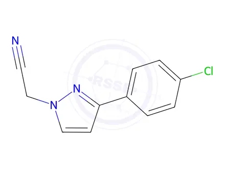 Chemical structure of 2-(3-(4-Chlorophenyl)-1H-pyrazol-1-yl)acetonitrile