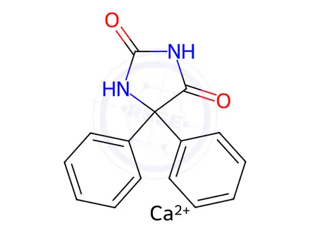 Chemical structure of 5,5-Diphenylhydantoin calcium salt