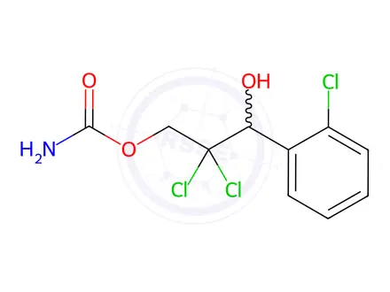 Chemical structure of 1-(o-Chlorophenyl)-2,2-dichloro-1,3-propanediol 3-carbamate