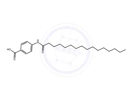 Chemical structure of 4-Palmitamidobenzoic acid