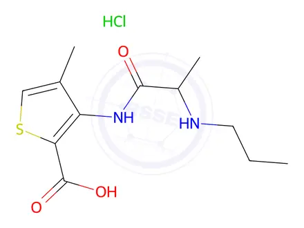Chemical structure of Articaine EP Impurity B Hydrochloride