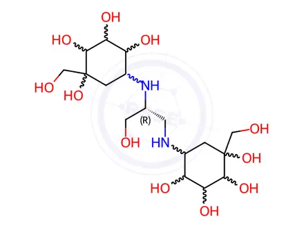 Chemical structure of Voglibose Impurity I