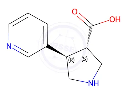 Chemical structure of (+/-)-TRANS-4-(3-PYRIDINYL)PYRROLIDINE-3-CARBOXYLIC ACID DIHYDROCHLORIDE (1049739-96-9)