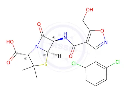 Chemical structure of 5'-Hydroxymethyl Dicloxacillin
