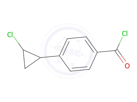 Chemical structure of Benzoyl chloride, 4-(2-chlorocyclopropyl)-(9CI)