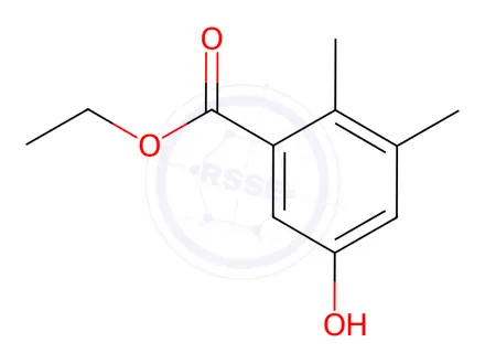 Chemical structure of Benzoic acid, 5-hydroxy-2,3-dimethyl-, ethyl ester