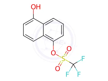 Chemical structure of Methanesulfonic acid, 1,1,1-trifluoro-, 5-hydroxy-1-naphthalenyl ester