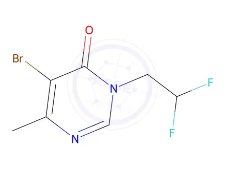 Chemical structure of 5-Bromo-3-(2,2-difluoroethyl)-6-methylpyrimidin-4(3h)-one