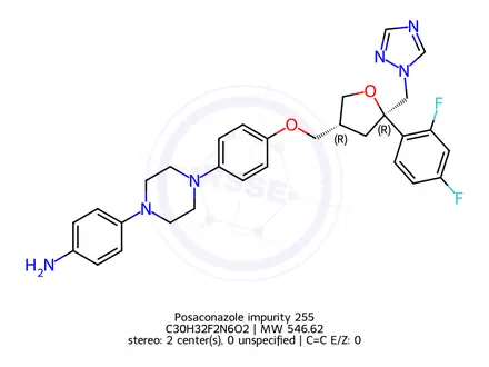 Chemical structure of Posaconazole Impurity 255