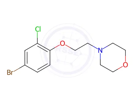Chemical structure of 4-(2-(4-Bromo-2-chlorophenoxy)ethyl)morpholine