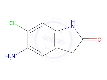 Chemical structure of 5-amino-6-chloro-2,3-dihydro-1h-indol-2-one