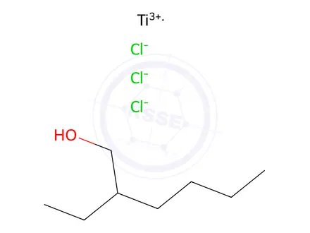 Chemical structure of 2-Ethylhexyloxy titanium trichloride