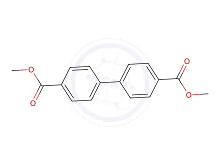 Chemical structure of 4,4'-Bis(methoxycarbonyl)biphenyl