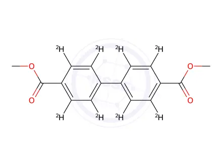 Chemical structure of Dimethyl 4,4′-Biphenyl-d8-dicarboxylate