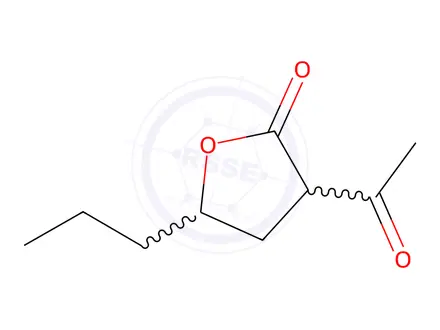 Chemical structure of 3-acetyl-5-propyl-oxolan-2-one