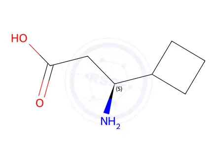 Chemical structure of (S)-3-Amino-3-cyclobutylpropanoic acid