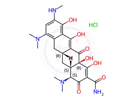 Chemical structure of Minocycline 9-Methylamino Impurity