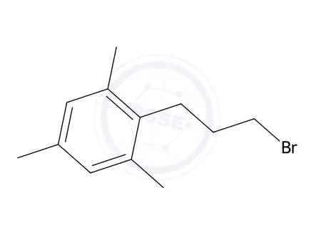 Chemical structure of 2-(3-Bromopropyl)-1,3,5-trimethylbenzene
